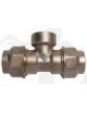 RACCORDO A "T" FEMMINA OTTONE 50x1"1/2 PER POLIETILENE