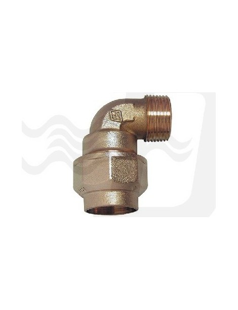 RACCORDO A GOMITO MASCHIO OTTONE 63x2" PER POLIETILENE