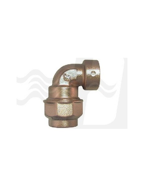RACCORDO A GOMITO FEMMINA OTTONE 63x2" PER POLIETILENE