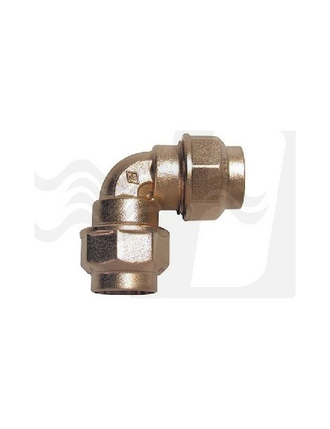 RACCORDO A GOMITO UGUALI OTTONE Dm.63 PER POLIETILENE