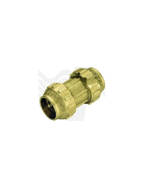 RACCORDO DIRITTO DOPPIO OTTONE TIEMME DOPPIO 50 PER POLIETILENE