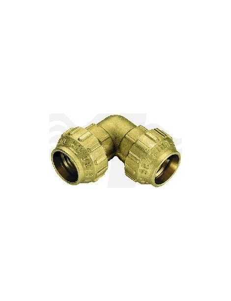 RACCORDO CURVO DOPPIO OTTONE TIEMME DOPPIO 40 PER POLIETILENE