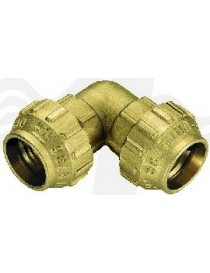 RACCORDO CURVO DOPPIO OTTONE TIEMME DOPPIO 50 PER POLIETILENE