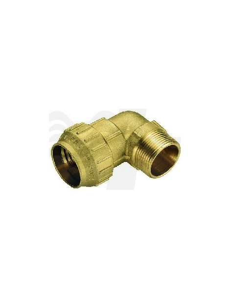 RACCORDO CURVO MASCHIO OTTONE TIEMME 2"X63 PER POLIETILENE