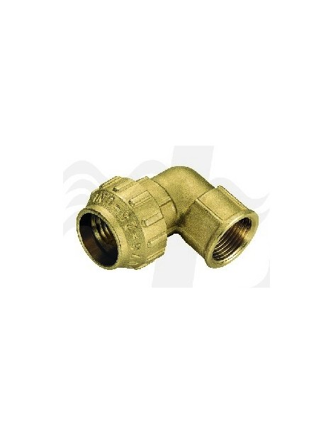 RACCORDO CURVO FEMMINA OTTONE TIEMME 1"1/2X50 PER POLIETILENE