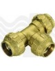RACCORDO A TEE IN OTTONE TIEMME DOPPIO 40 PER POLIETILENE