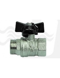 VALVOLA A SFERA MASCHIO FEMMINA CON FARFALLA 1" 1/4