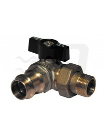 VALVOLA SFERA ATTACCHI A PRESSARE CON COLLETTORE DX 1"X28