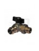 VALVOLA SFERA ATTACCHI A PRESSARE CON COLLETTORE DX 3/4X22