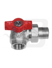 VALVOLA SFERA SQUADRA COLLETTORE ROSSA SA 1" DX