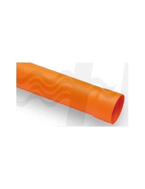 TUBO IN PVC ARANCIO DOPPIO 200 L. 3MT